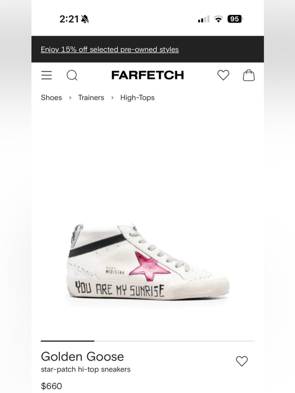 Golden Goose Star Patch High Top Sneakers - Picture 6 of 6